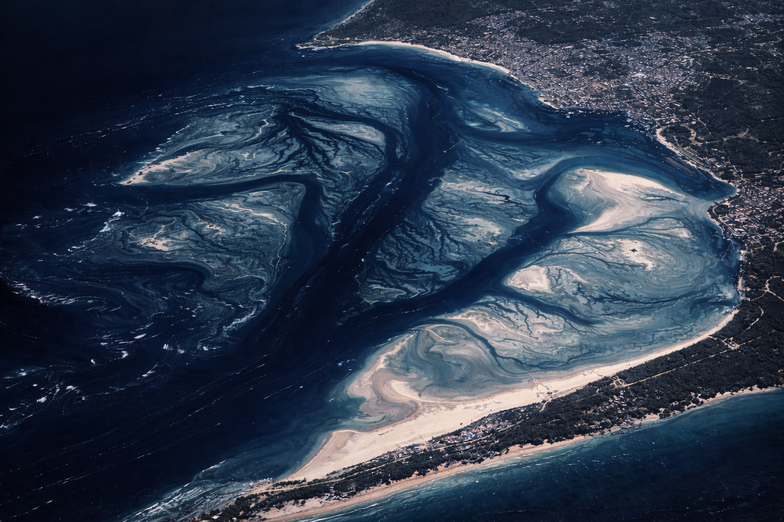 Vue aérienne d'Arcachon